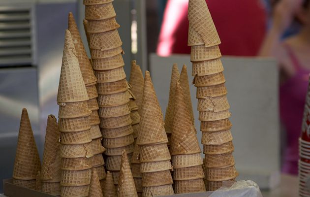 rolled ice cream cone